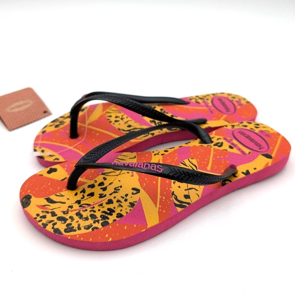 Havaianas Slim Summer Fruits Flip Flop Sandals Womens Multi color Sz US6 EU37/38